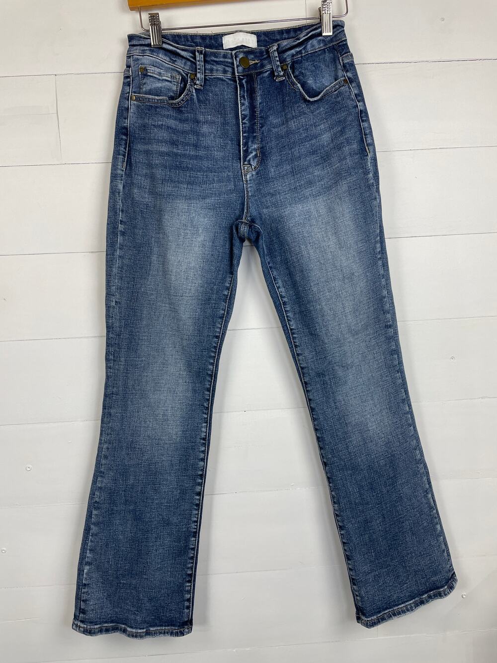 Petra 153 High Rise Slim Bootcut Jeans Medium Indigo Wash Size 28P